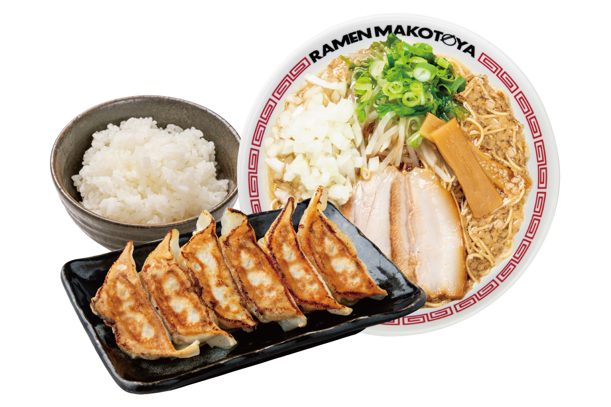 ラーメンまこと屋 背脂醤油ラーメン餃子ライスセット