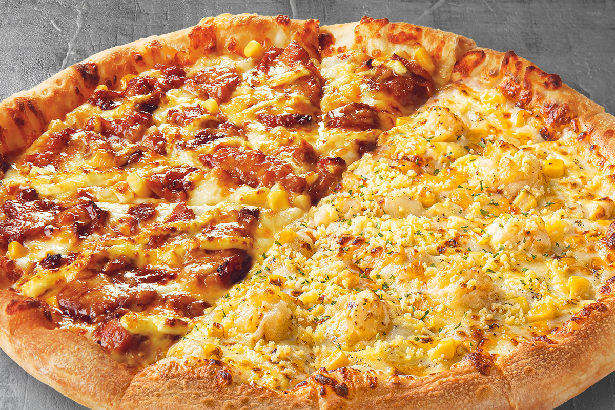 ピザハット じゃがマヨコーン/直火焼テリマヨチキン (ハーフ＆ハーフMサイズ)