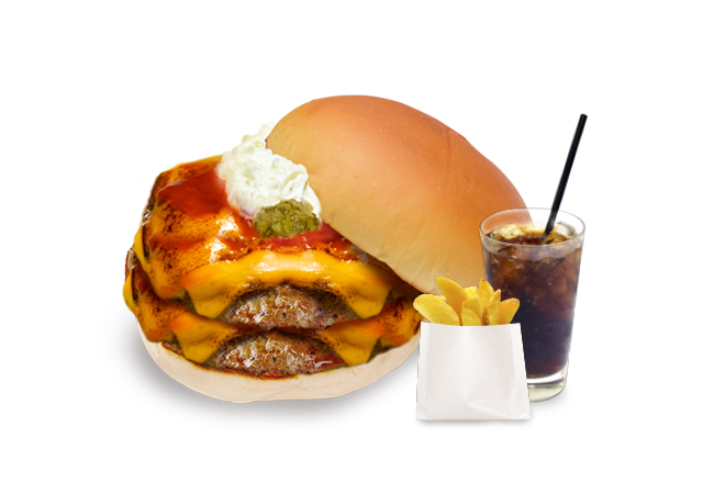 the 3rd burger ダブルチーズバーガーセット/しろもちバンズ