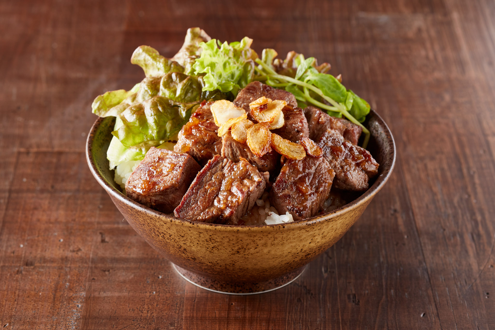 肉テロ!肉たらしくてぎゅう カットステーキ丼(150g)Cut Beef Steak Bowl