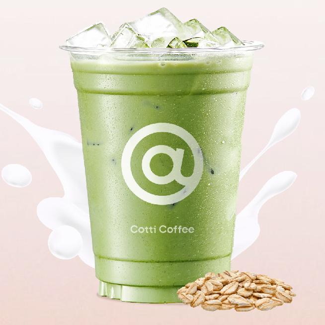 cotti coffee 抹茶オーツミルクラテ