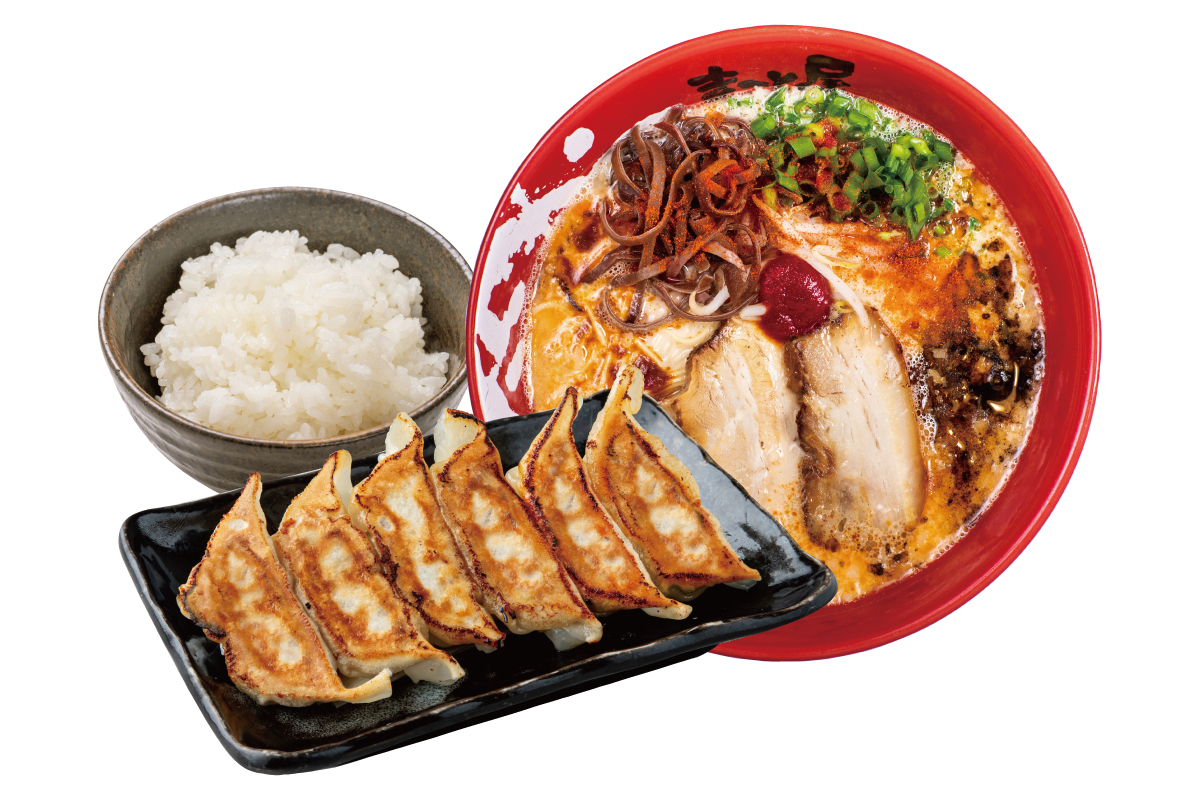 ラーメンまこと屋 赤辛牛じゃんラーメン餃子ライスセット