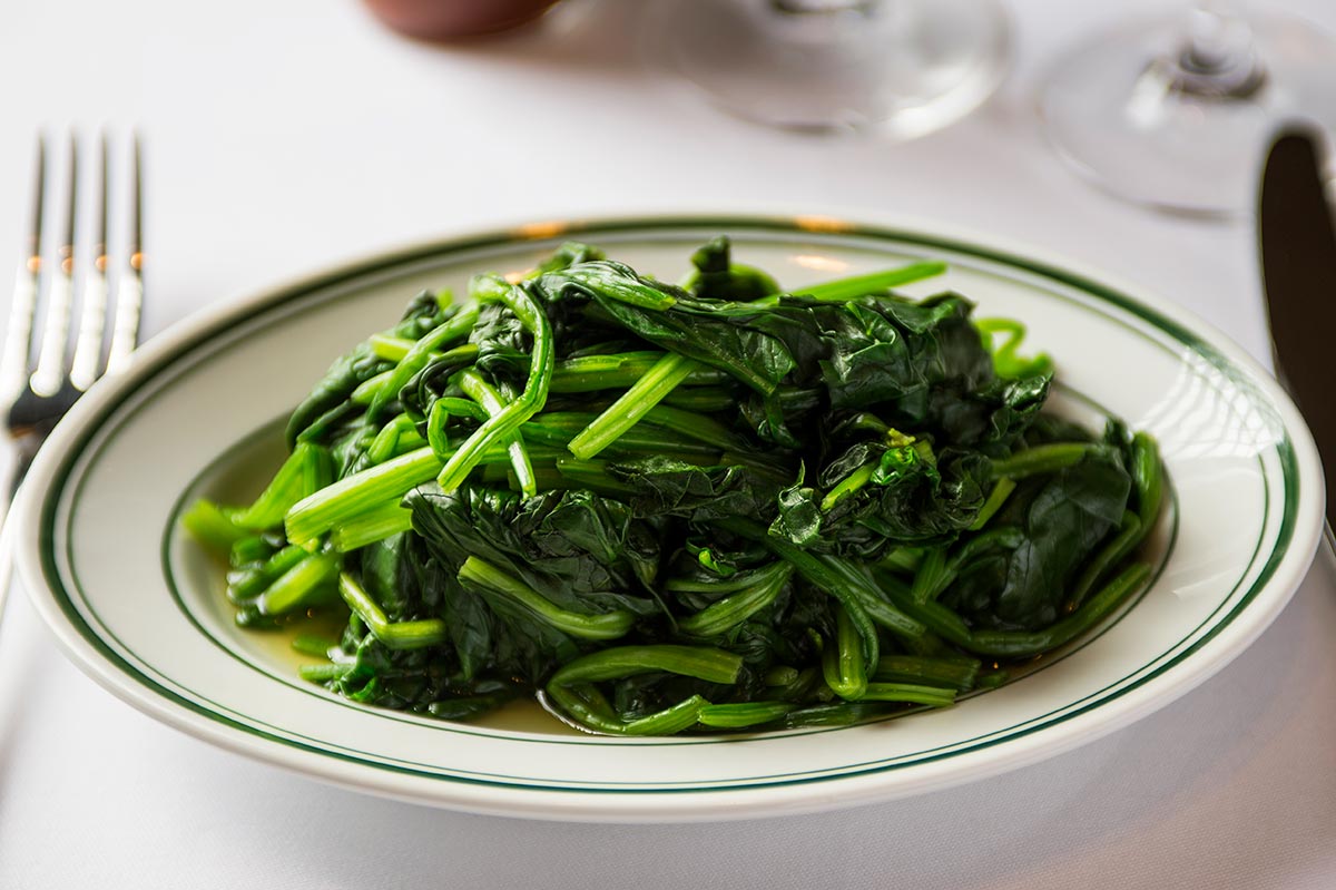 ウルフギャング・ステーキハウス ほうれん草のボイル