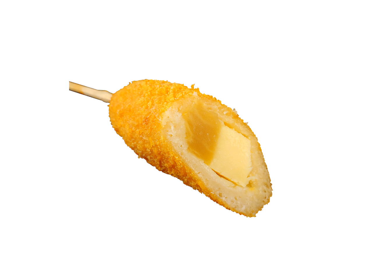 ジョンノハットグ サツマイモ米ハットク / Sweet Potato and Mozzarella Flour Corn Dog