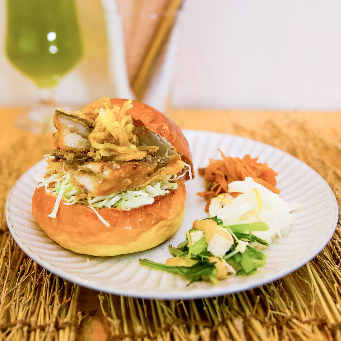 柚子フィッシュバーガー