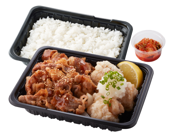 ジョイフル 肉増し！牛焼肉とおろし唐揚げ弁当