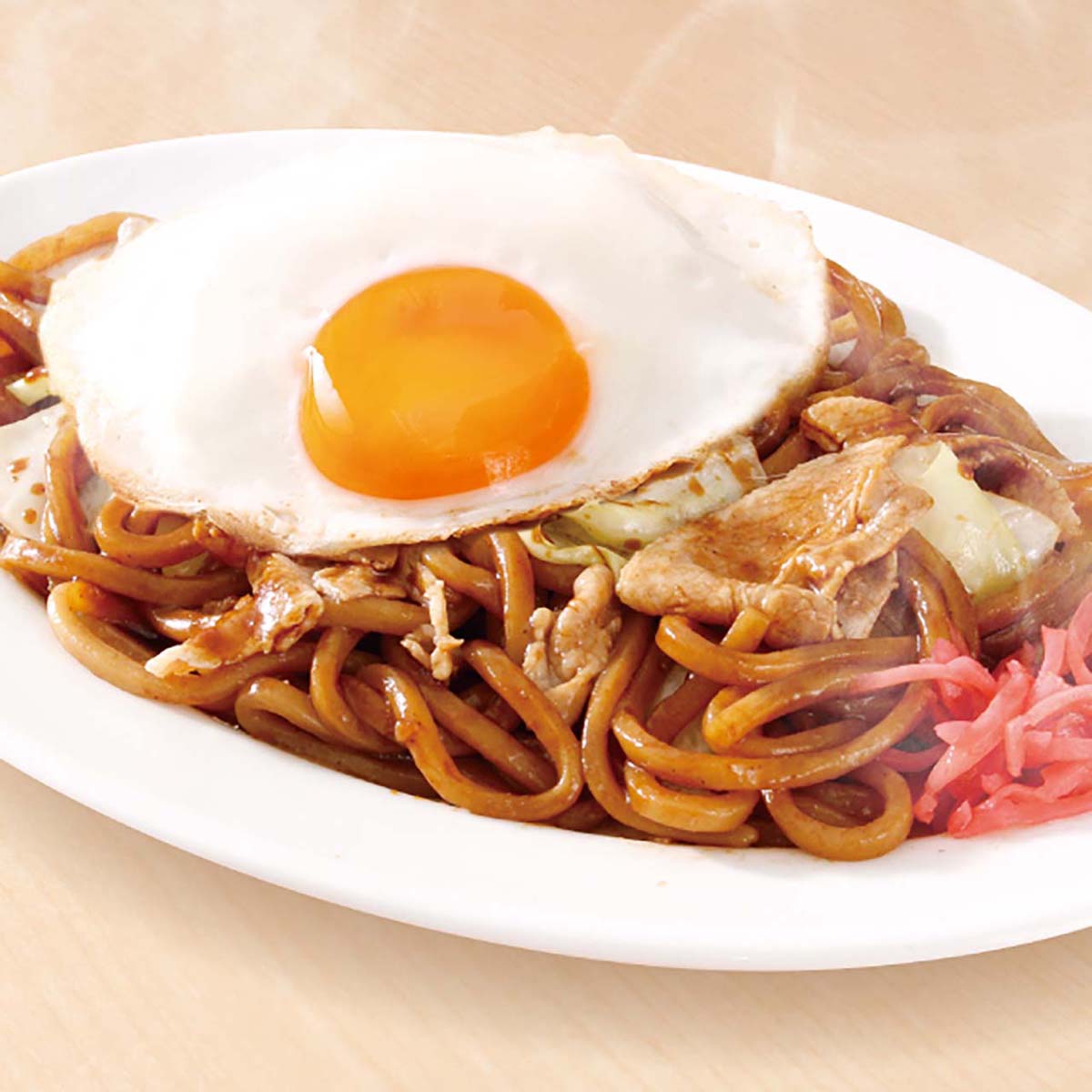 豚ソース焼きそば 【並】 【目玉焼き付】≪3391≫