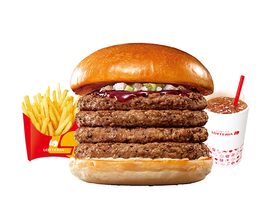 ロッテリア 【セット】キング絶品ビーフバーガー King-size Ultimate Beefburger Set