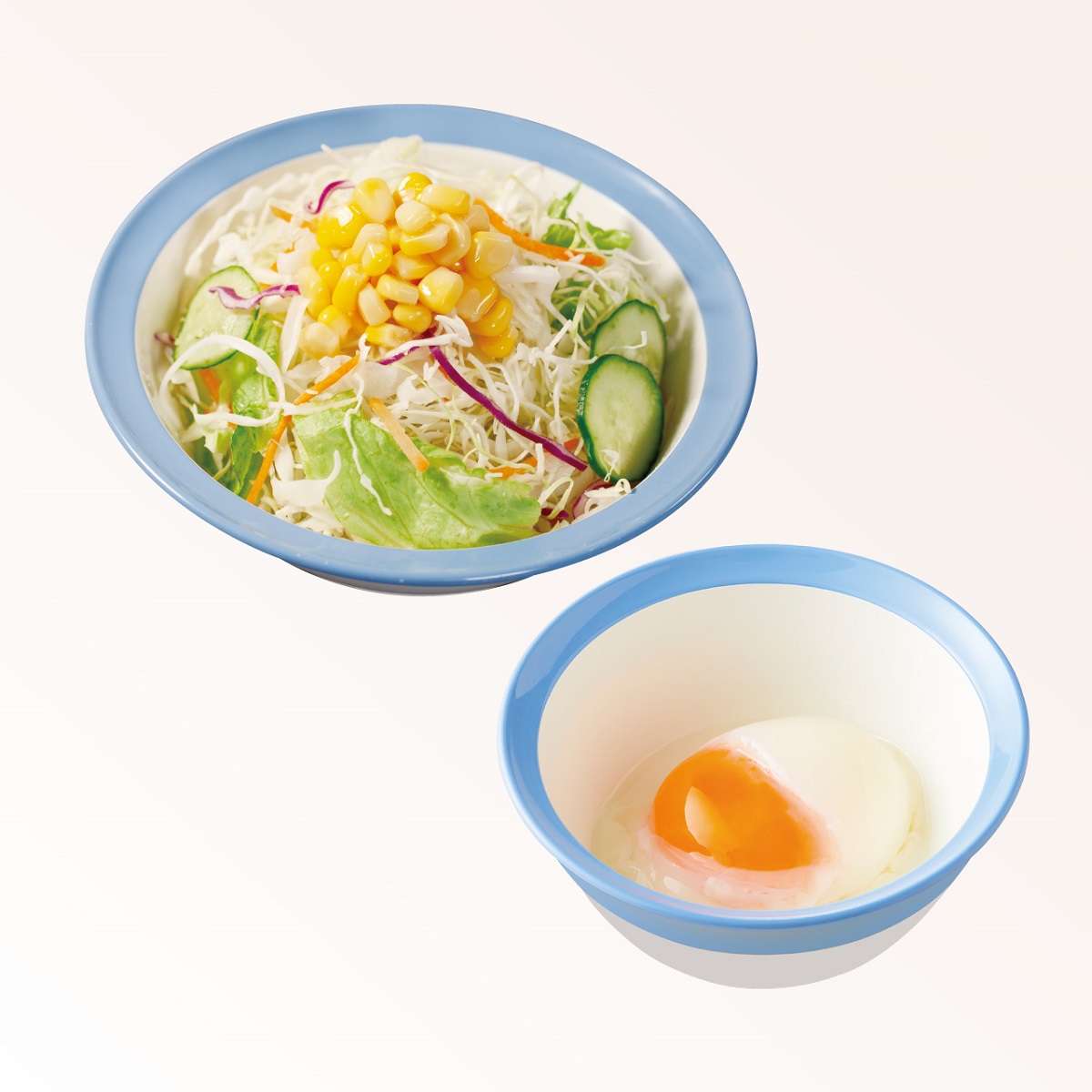 松屋 生野菜半熟玉子セット