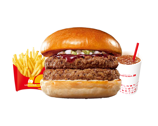 ロッテリア 【セット】ダブル絶品ビーフバーガー\tDouble Ultimate Beefburger Set
