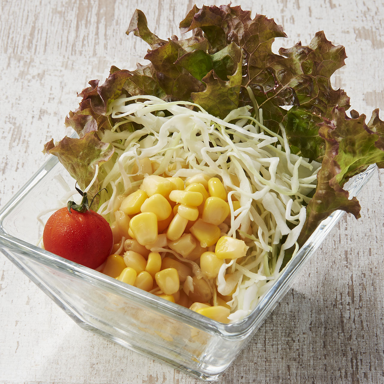 恵比寿キムカツ シャキッと野菜のコーンたっぷりサラダ ゆず醤油ドレッシング