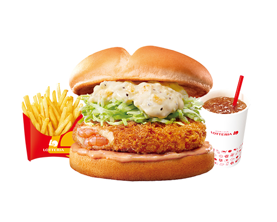 ロッテリア 【セット】エビバーガー Shrimp Burger Set