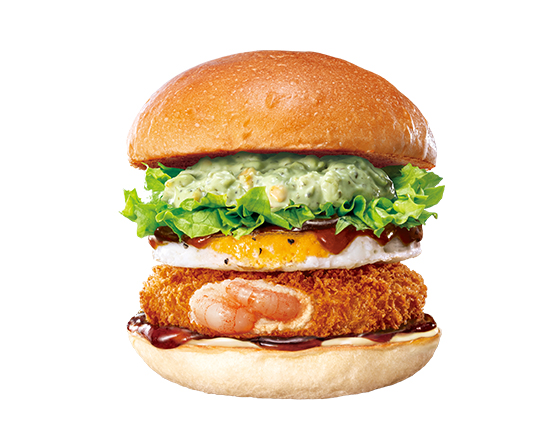 ゼッテリア ZETTERIA 【単品】大葉タルタルたまてりえびバーガー Shiso Tartar Teriyaki Shrimp Burger with Egg