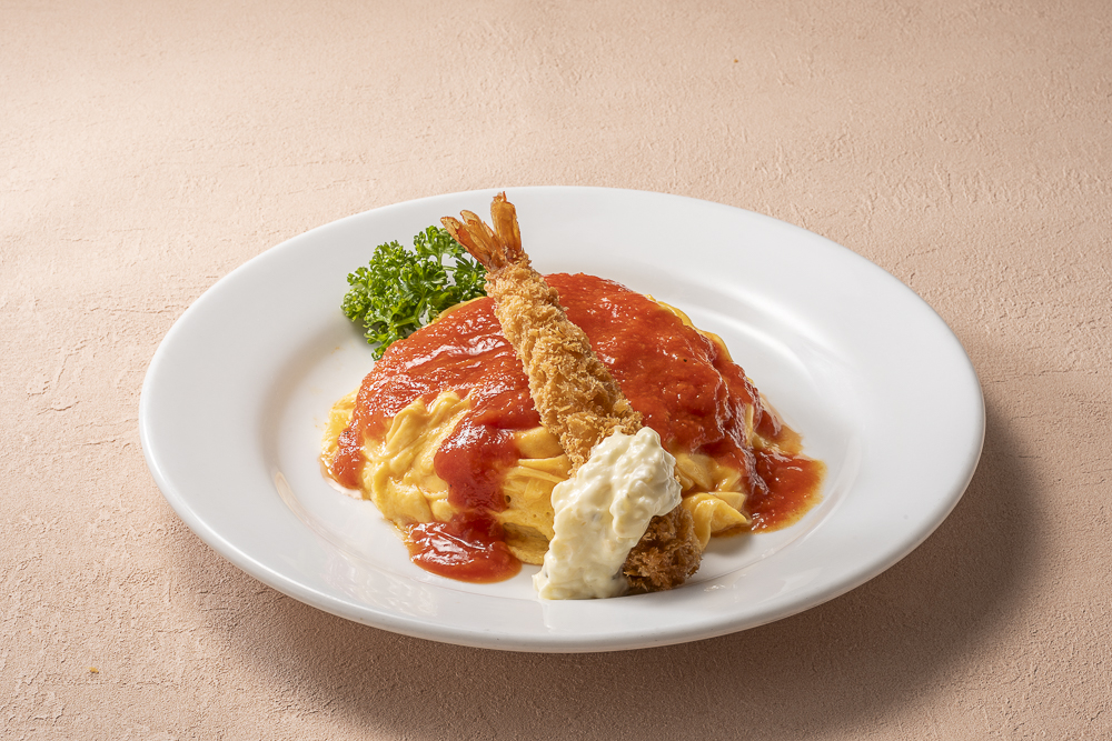 デニーズ 【S2】特製ケチャップのオムライス ＆海老フライ