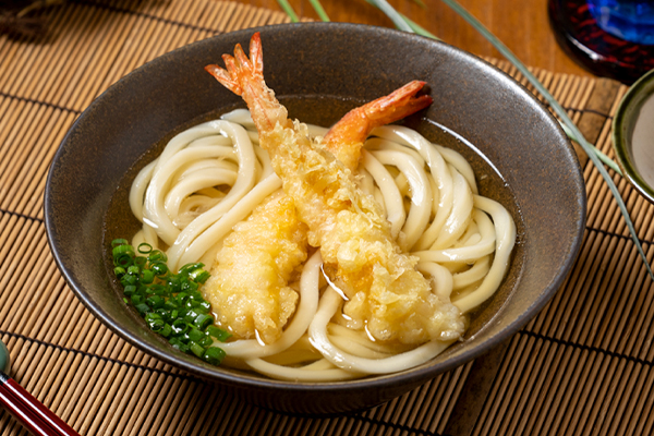 山下本気うどん 海老天うどん Shrimp Tempura Udon Noodles