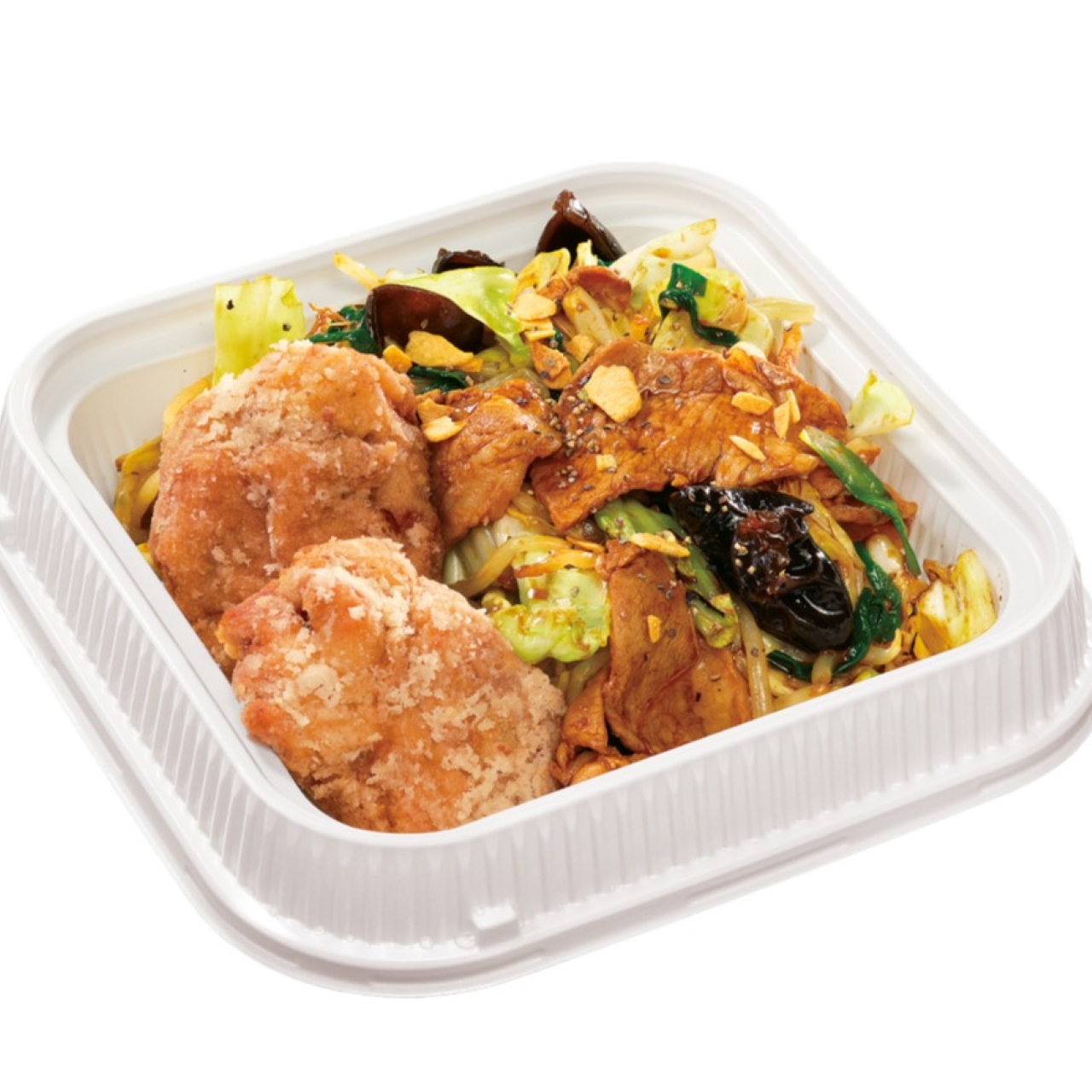 からやま にんにくからあげと肉野菜炒め弁当※おかずのみ