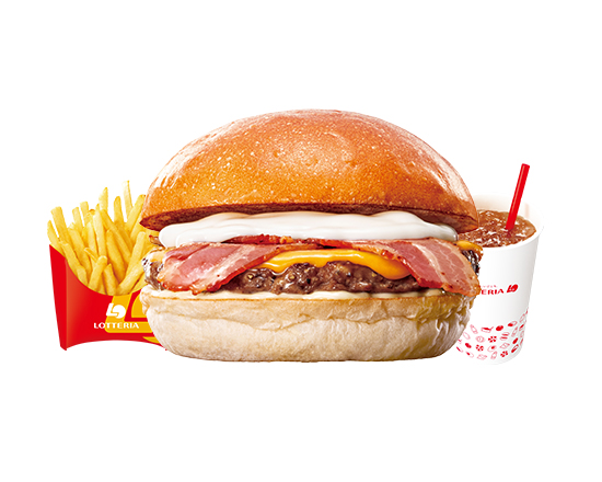 ロッテリア 【セット】絶品ベーコンチーズバーガー  Ultimate Bacon Cheeseburger Set