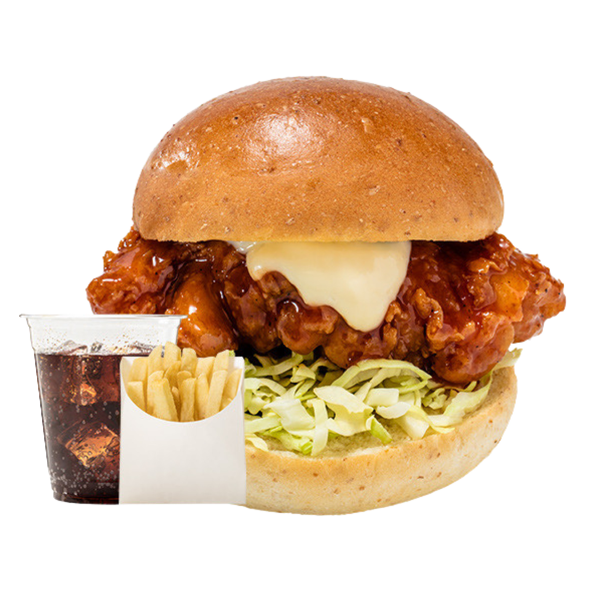 チョアチキン 【NEW】ヤンニョムバーガーセット(ポテトSサイズ・ドリンク付き)