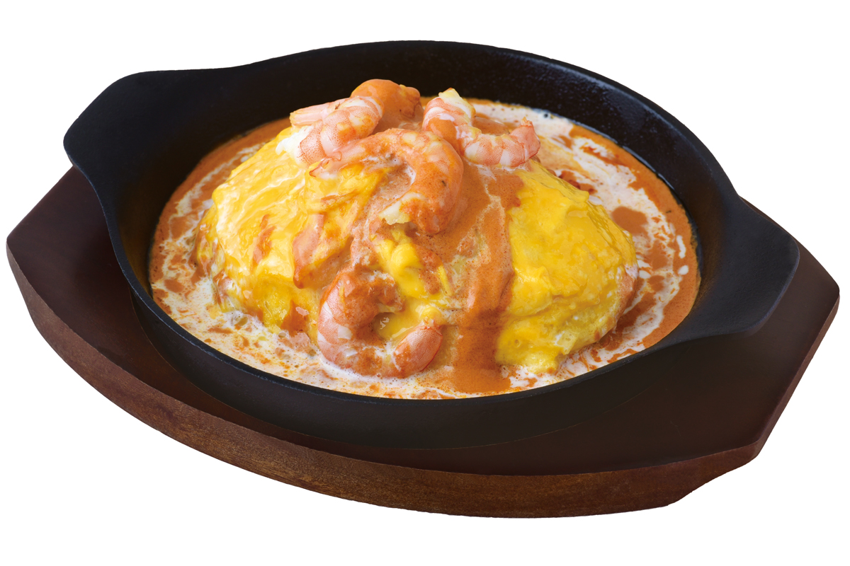 ラケル J.海老のビスクオムライス生クリーム