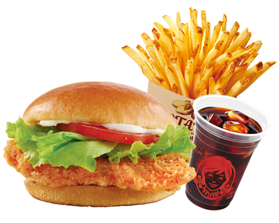 ウェンディーズ ・ファーストキッチン スパイシーチキンフィレバーガーUSAセット