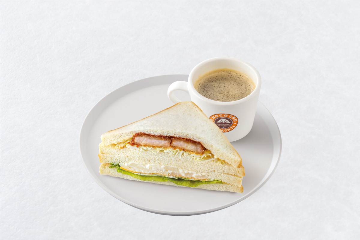 サンマルクカフェ デミカツ＆チーズポテトのコンビサンドセット