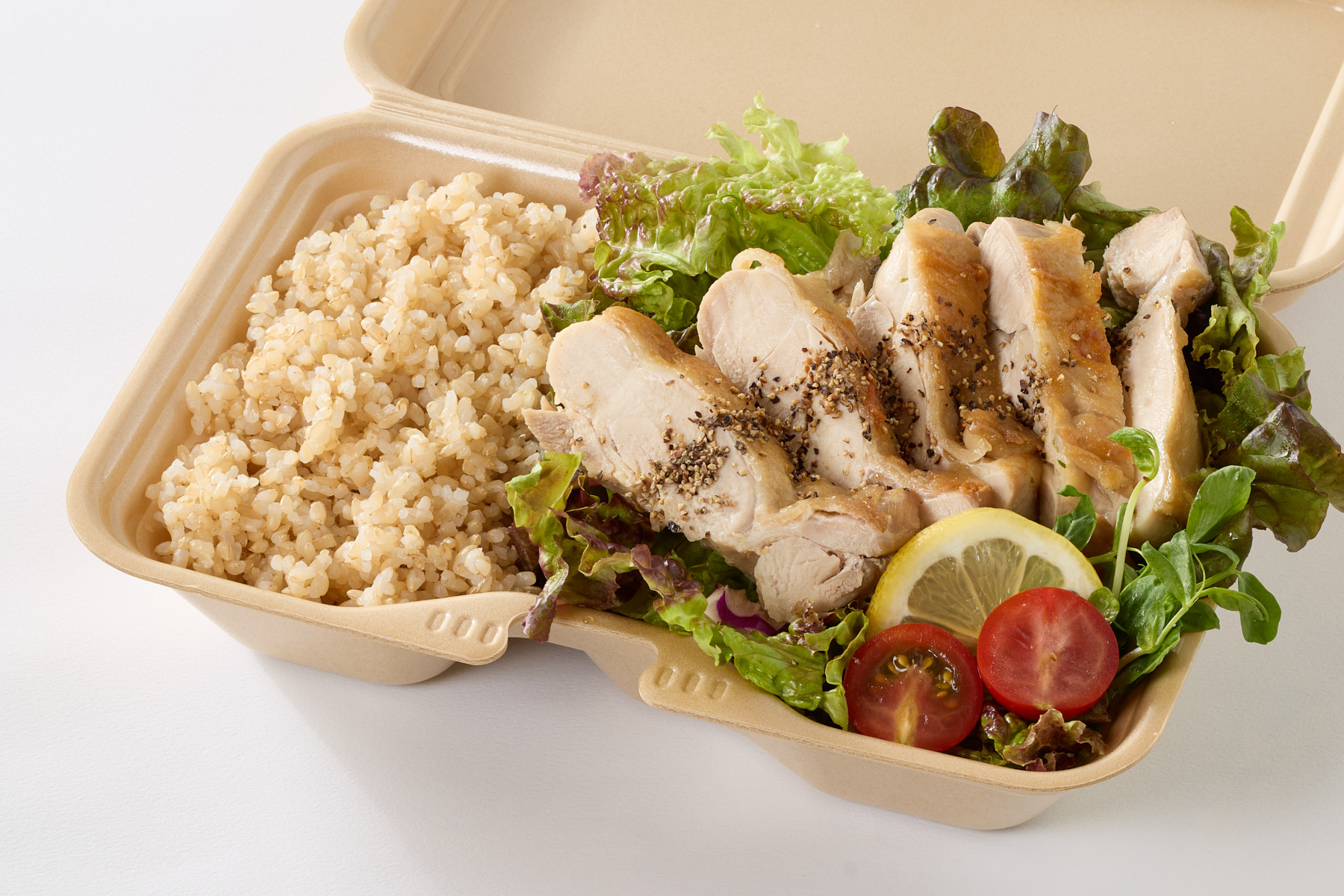 鶏あえずタンパク 【おすすめ】グリルチキンと玄米セット Grill Chicken ＆ Brown Rice Set