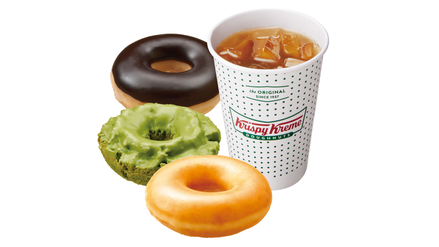 クリスピー・クリーム・ドーナツ 【3コンボ】ティーレモネード(ホット/アイス)+おすすめドーナツ3種