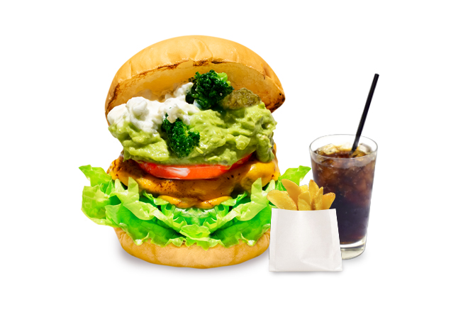 the 3rd burger ブロッコリー＆アボカドチーズバーガーセット/全粒粉バンズ