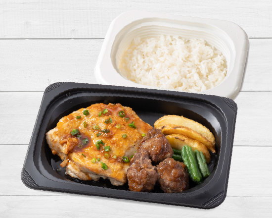 ジョナサン 若鶏のグリル てりやきソース＆ヒレコロステーキ弁当