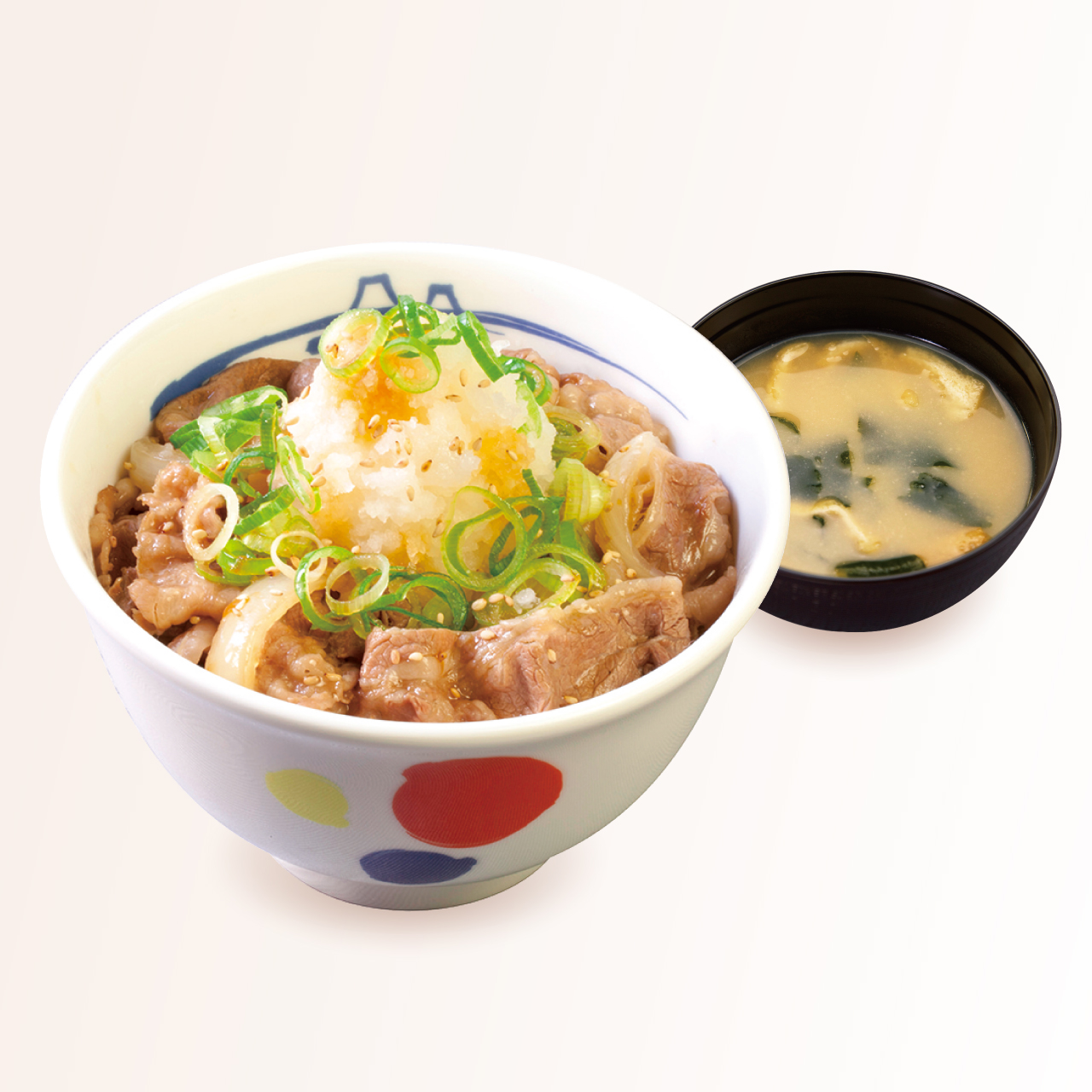 松屋 鬼おろしポン酢牛めし(味噌汁付)