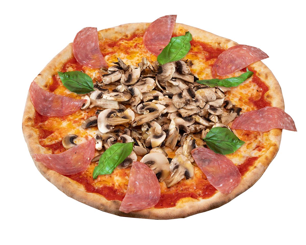 ピッツェリアマリノ たっぷりマッシュルームとミラノサラミ