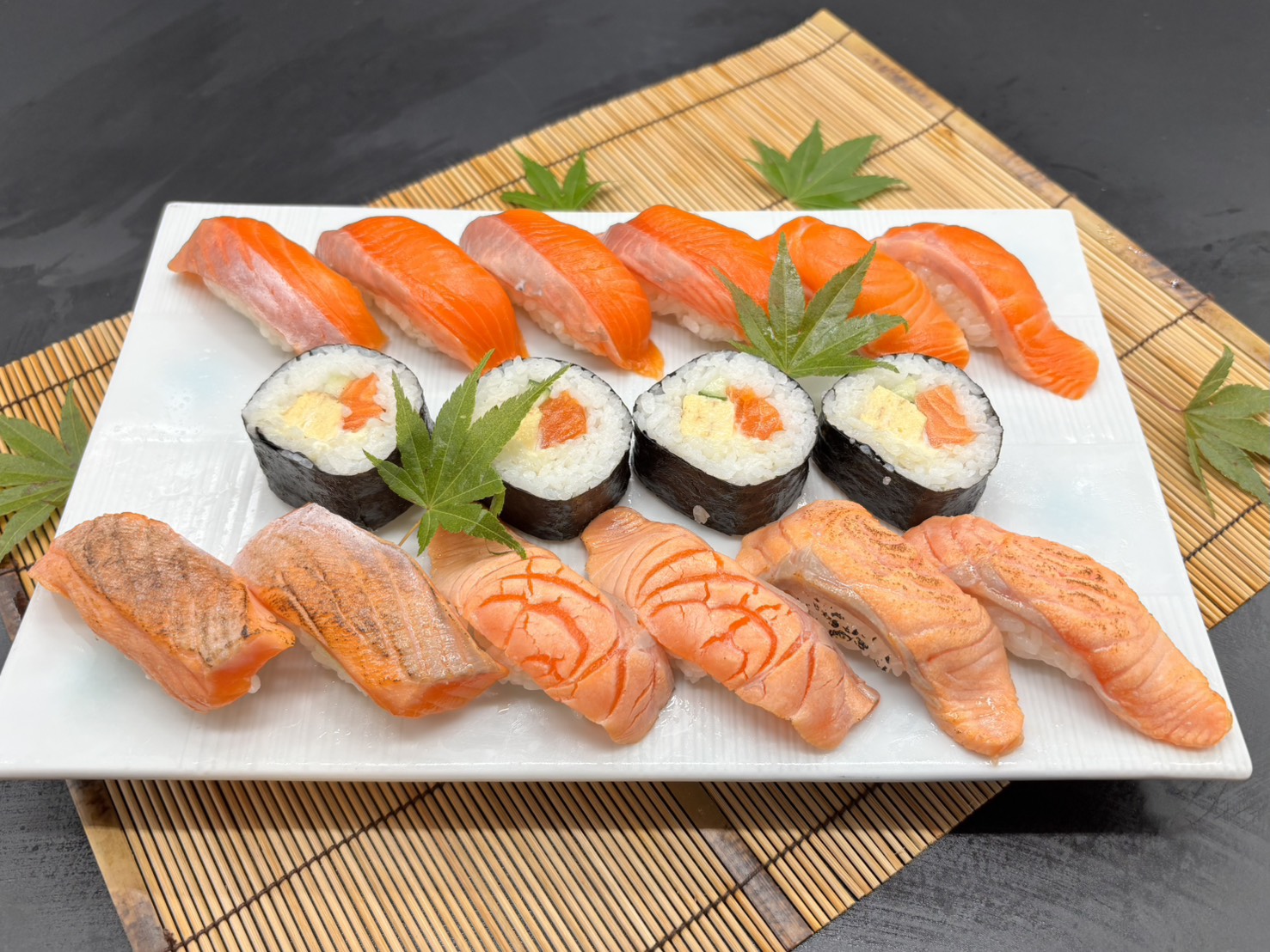 がんこ お得！サーモンづくし2人前 Great deal！ Salmon all-you-can-eat, 2 person