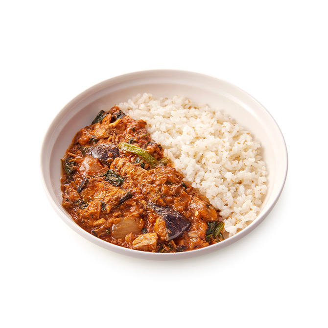 スープストックトーキョー 【単品】揚げ茄子とほうれん草の鯖カレー(180cc)(ルーのみ)