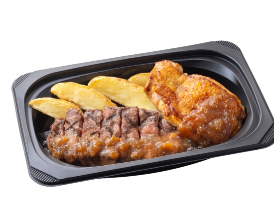 ステーキガスト (おかず)熟成みすじステーキ約100g＆炭焼き風チキングリル