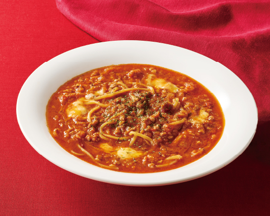 ジョナサン 【レンジ加熱商品】やみつきミートのJonathan'sスープパスタ