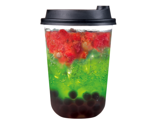 ファーストキッチン 台湾タピオカ贅沢ストロベリーメロンソーダ