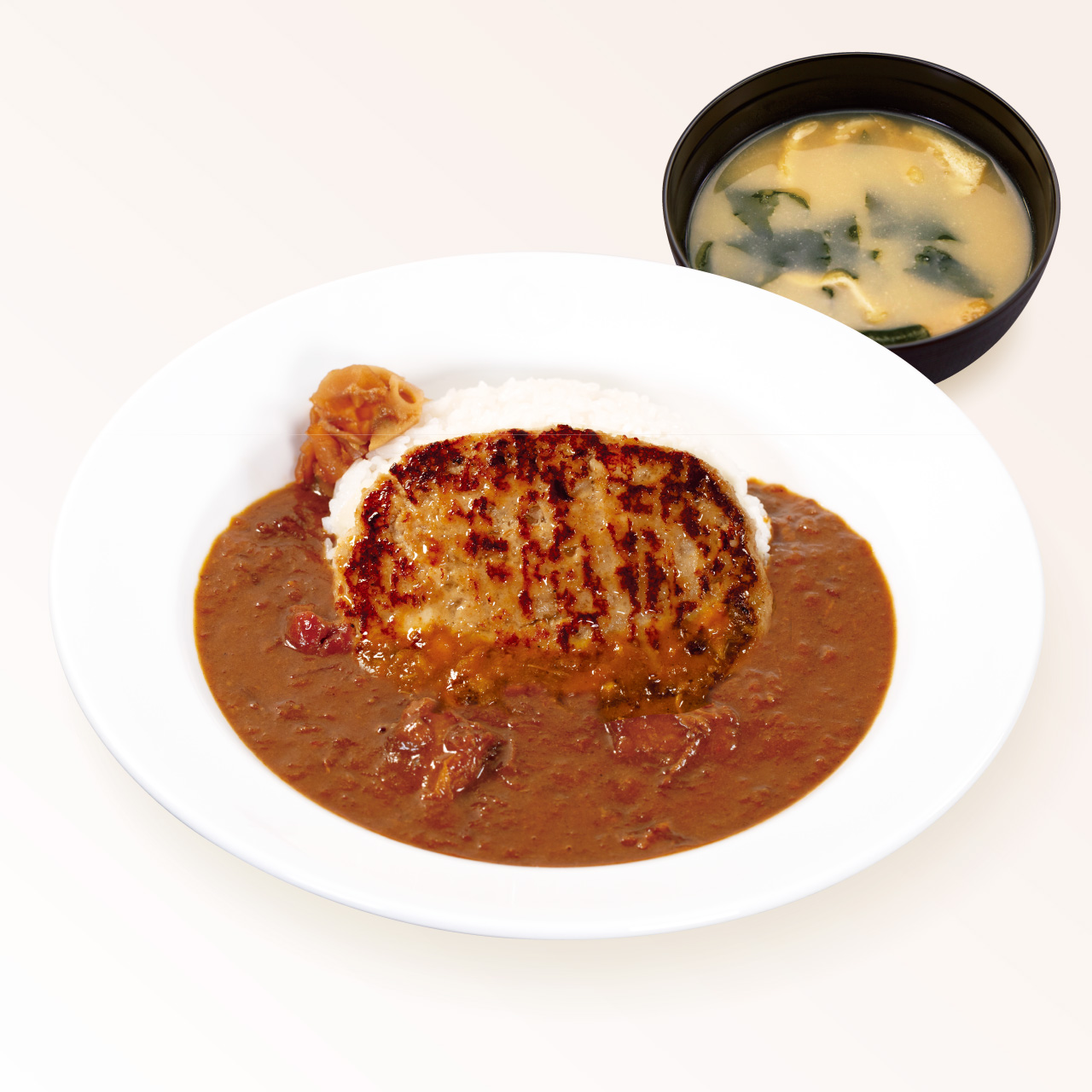 松屋 ハンバーグ創業ビーフカレー(味噌汁付)