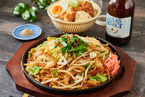 たっぷり野菜焼そば＆選べるミニ丼セット