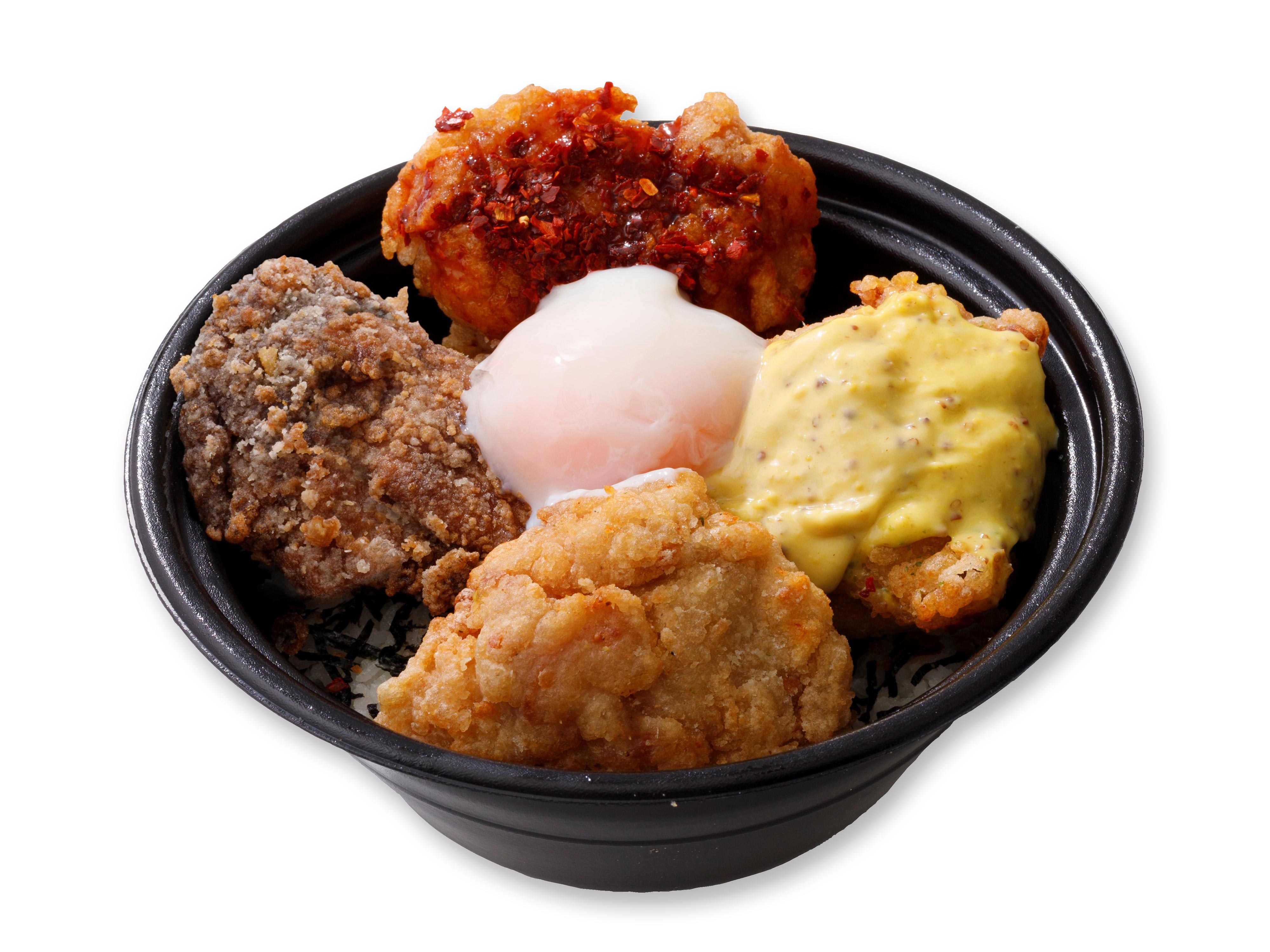 から揚げの天才 特盛から揚げ丼  Special karaage donburi (fried rice bowl)