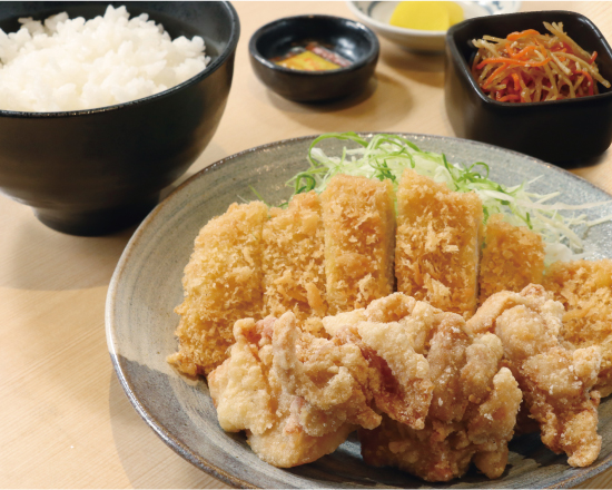 とんかつの和吉 F-1108】ロースかつ＆若鶏の唐揚げ弁当(ロースかつ100g、唐揚げ3ヶ)