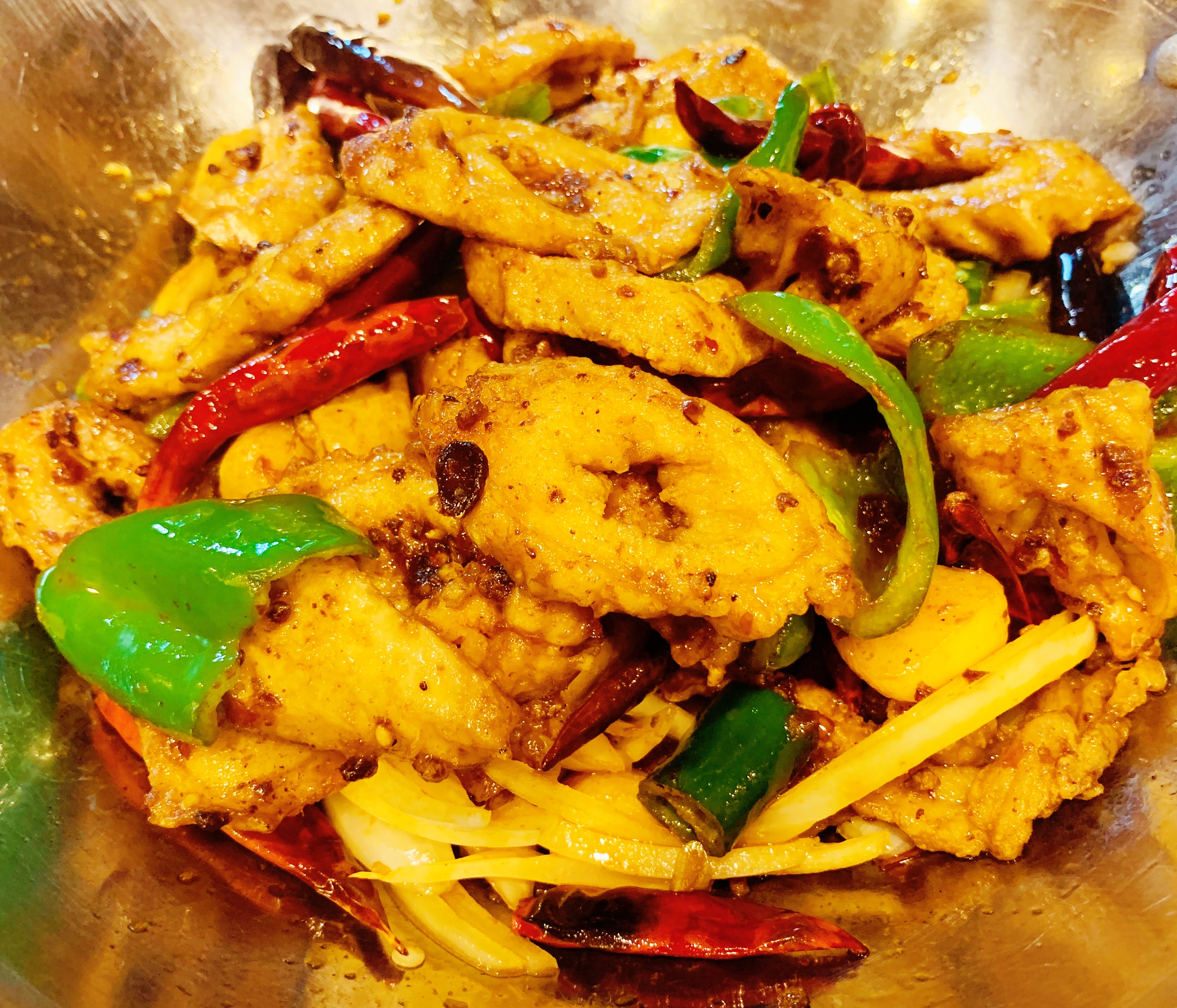 永利 豚モツの四川風鍋