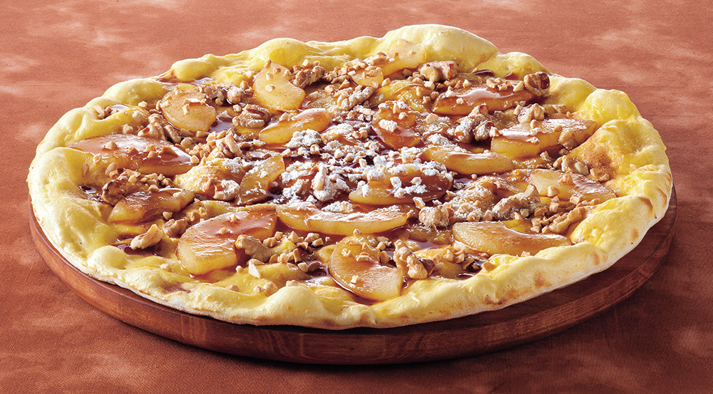 シェーキーズ シナモンアップルのデザートピザ