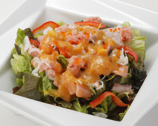 板前寿司 板前 海の幸サラダ～特製すりおろし野菜ドレッシング～