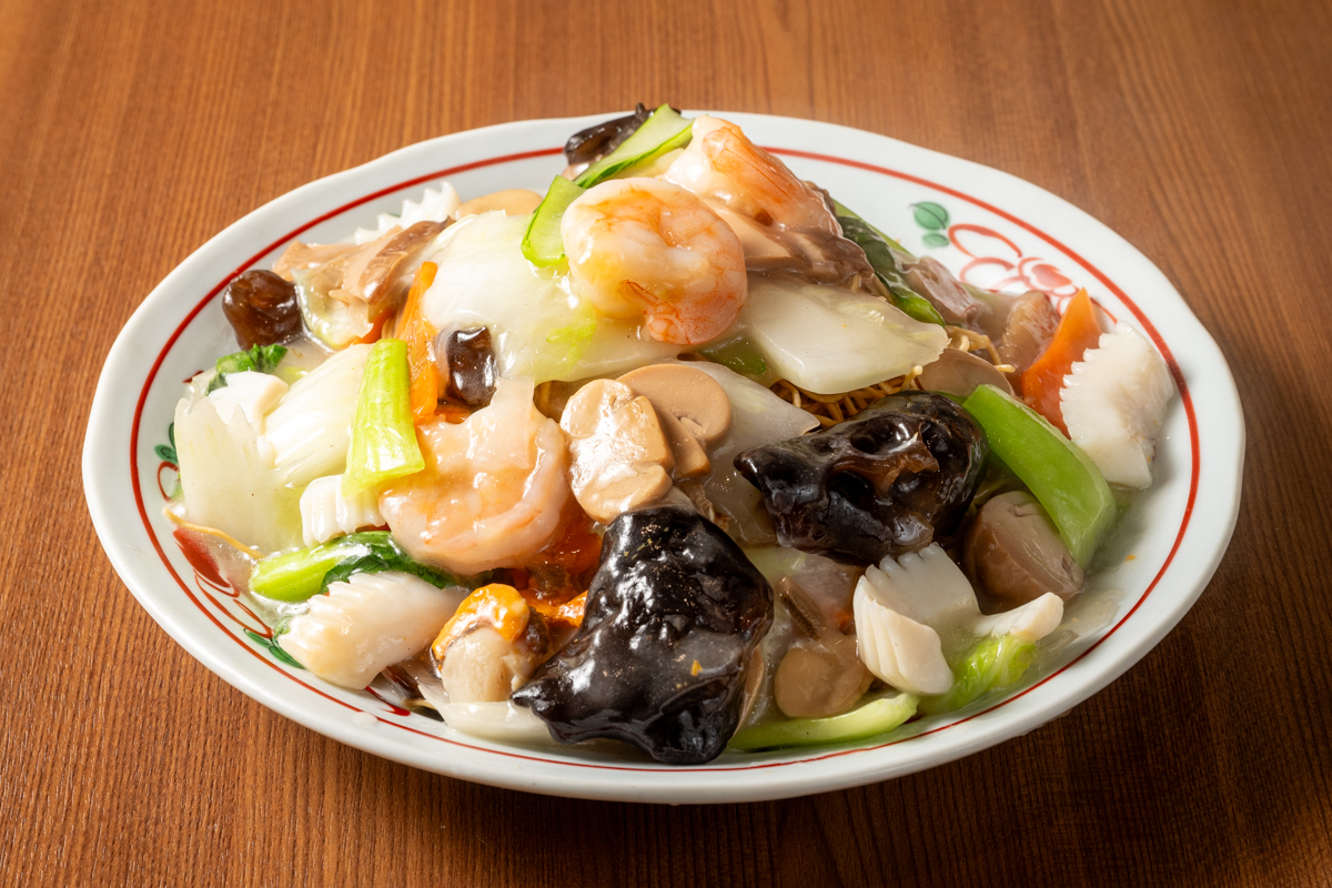 一味玲玲 海鮮カタ焼きそば