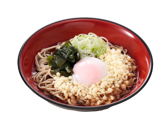 富士そば (冷)たぬき温玉付きそば