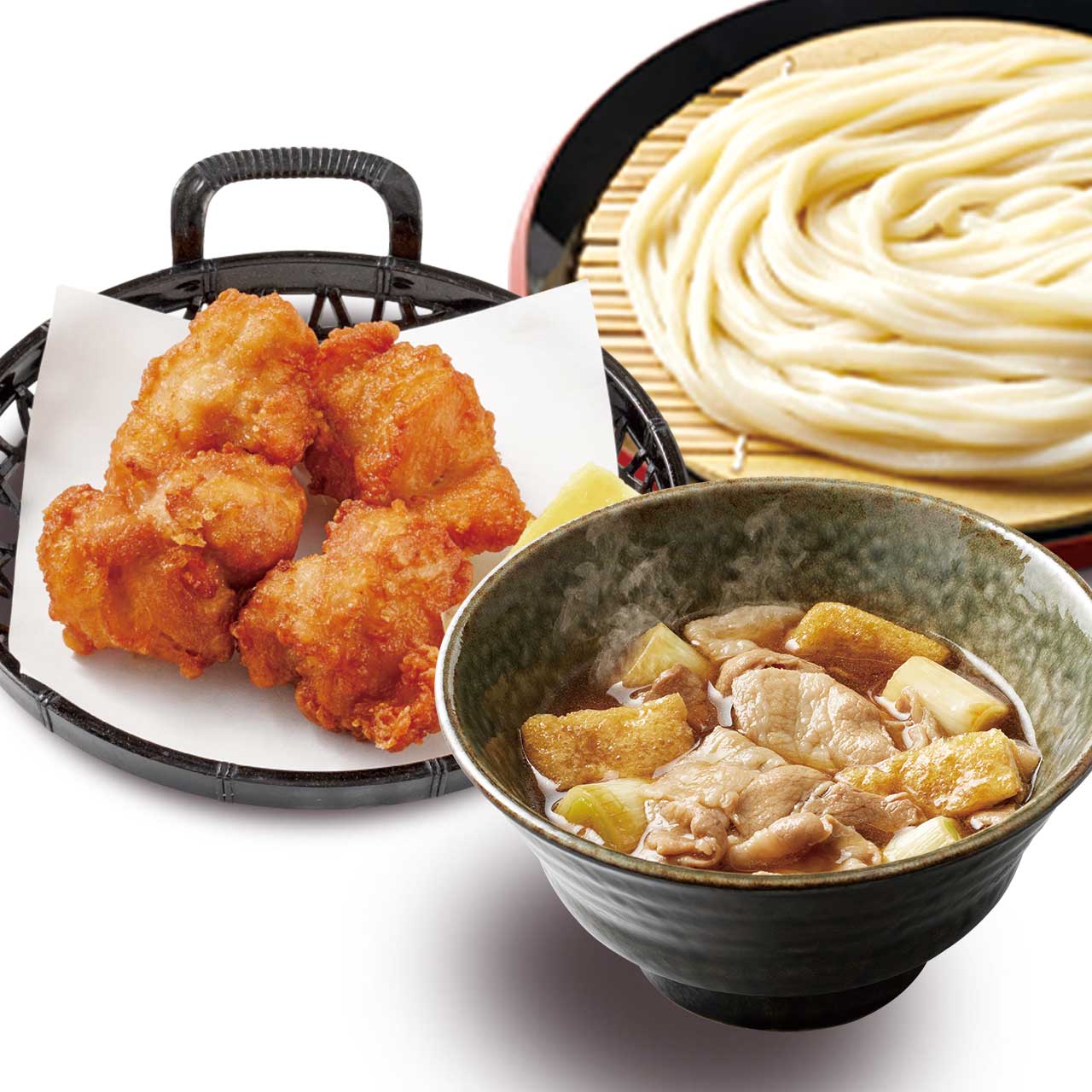 久兵衛屋 肉つけ汁うどん 鶏のから揚げセット
