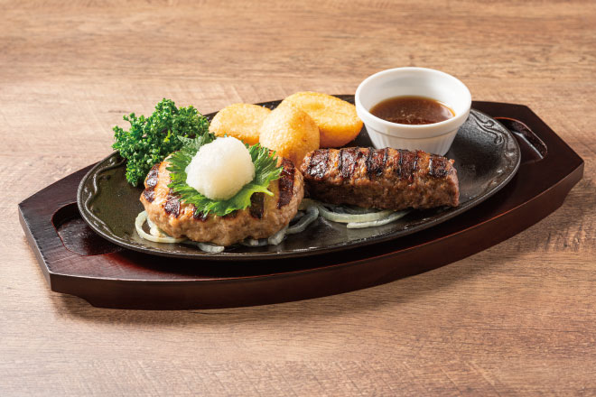 デニーズ 【D7】おろしハンバーグ＆BEEFハンバーグステーキ