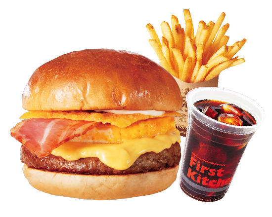 ファーストキッチン パリとろチーズベーコンエッグバーガーセット