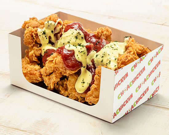 チョアチキン 【300g】トマトチーズチキンハーフサイズ ※チーズのみ別添え※ご自宅でチーズを電子レンジで温めが必要です。