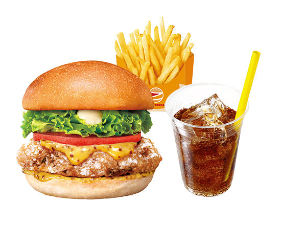 ゼッテリア ZETTERIA 【セット】ハニーマスタードチキンバーガー Honey Mustard Chicken Burger Set